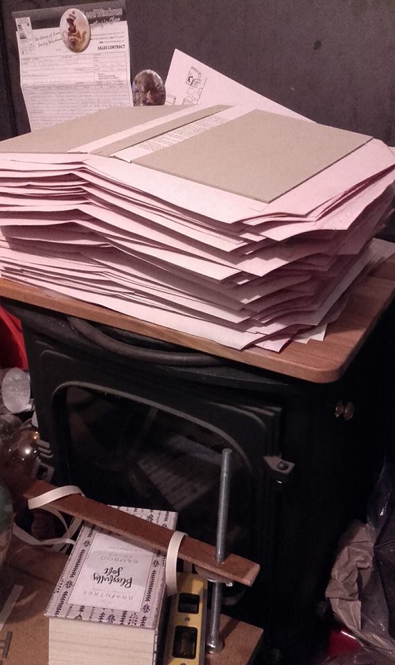 books ready for covering